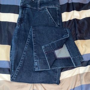 mid rise dress flare jeans